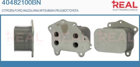 REAL 40482100BN - Eļļas radiators, Motoreļļa www.autospares.lv