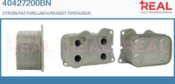 REAL 40427200BN - Eļļas radiators, Motoreļļa autospares.lv