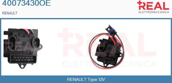 REAL 40073430OE - Rezistors, Salona ventilators www.autospares.lv