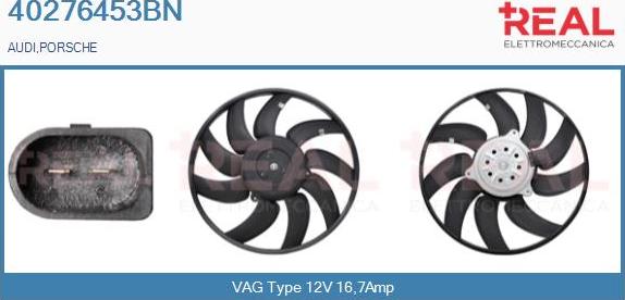 REAL 40276453BN - Fan, radiator www.autospares.lv