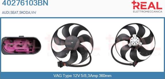 REAL 40276103BN - Ventilators, Motora dzesēšanas sistēma www.autospares.lv