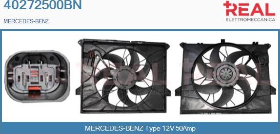 REAL 40272500BN - Elektromotors, Dzes. sist. radiatora ventilators www.autospares.lv