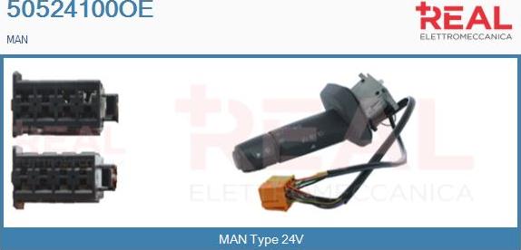 REAL 50524100OE - Steering Column Switch www.autospares.lv