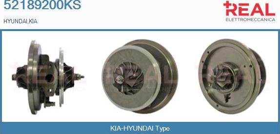 REAL 52189200KS - Картридж турбины, группа корпуса компрессора www.autospares.lv