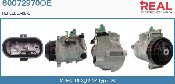 REAL 60072970OE - Compressor, air conditioning www.autospares.lv