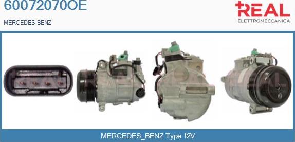 REAL 60072070OE - Compressor, air conditioning www.autospares.lv