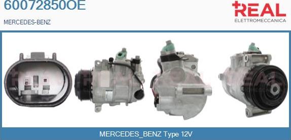 REAL 60072850OE - Compressor, air conditioning www.autospares.lv