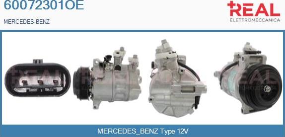 REAL 60072301OE - Compressor, air conditioning www.autospares.lv