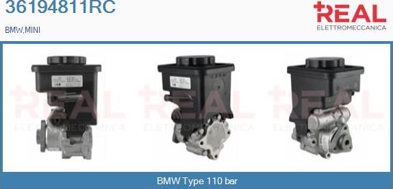 REAL 36194811RC - Hydraulic Pump, steering system www.autospares.lv