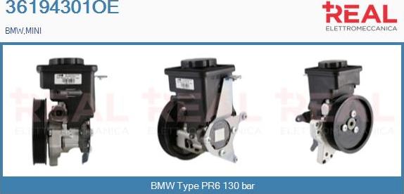 REAL 36194301OE - Hydraulic Pump, steering system www.autospares.lv