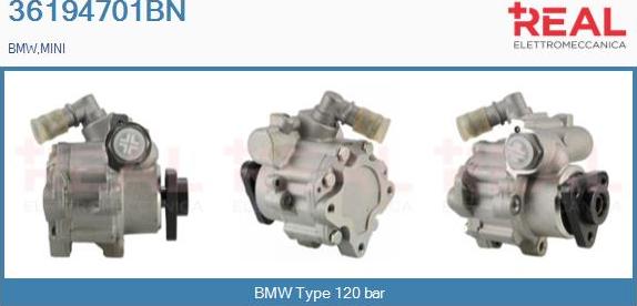 REAL 36194701BN - Hydraulic Pump, steering system www.autospares.lv