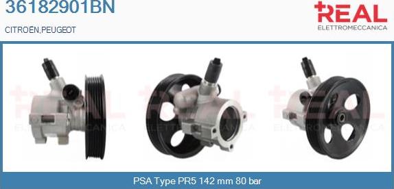 REAL 36182901BN - Hydraulic Pump, steering system www.autospares.lv