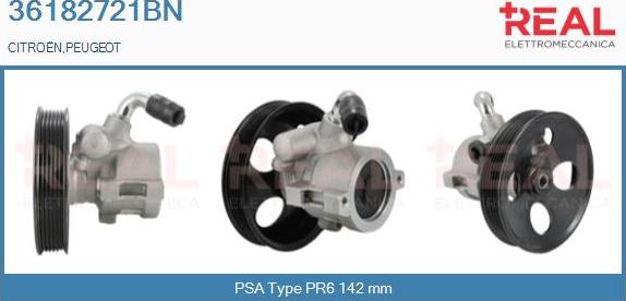 REAL 36182721BN - Hydraulic Pump, steering system www.autospares.lv