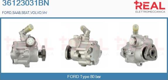 REAL 36123031BN - Hydraulic Pump, steering system www.autospares.lv