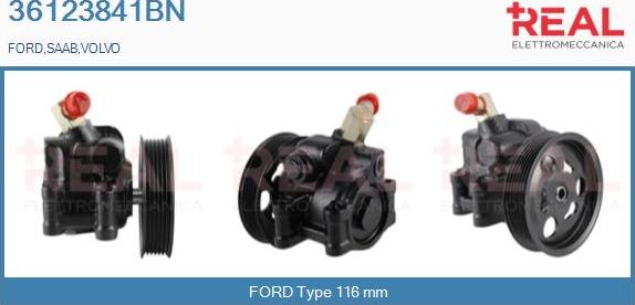 REAL 36123841BN - Hydraulic Pump, steering system www.autospares.lv