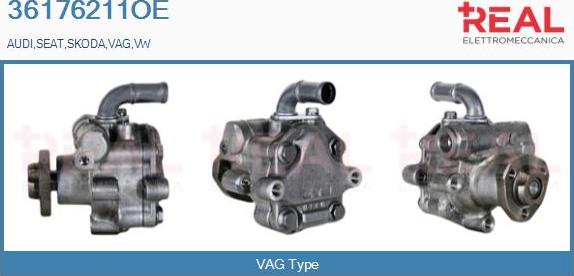 REAL 36176211OE - Hydraulic Pump, steering system www.autospares.lv