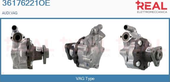 REAL 36176221OE - Hydraulic Pump, steering system www.autospares.lv