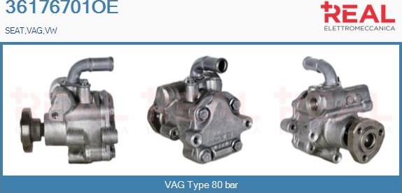 REAL 36176701OE - Hydraulic Pump, steering system www.autospares.lv