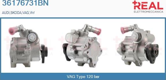 REAL 36176731BN - Hydraulic Pump, steering system www.autospares.lv