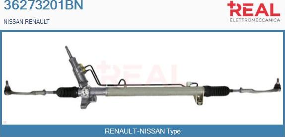 REAL 36273201BN - Steering Gear www.autospares.lv