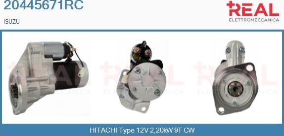 REAL 20445671RC - Стартер www.autospares.lv