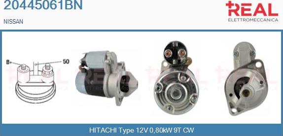 REAL 20445061BN - Стартер www.autospares.lv