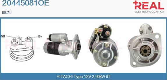 REAL 20445081OE - Стартер www.autospares.lv