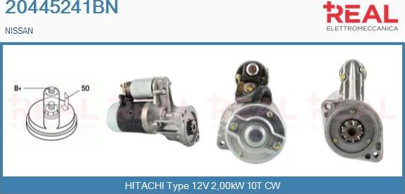 REAL 20445241BN - Стартер www.autospares.lv