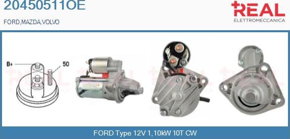 REAL 20450511OE - Starter www.autospares.lv