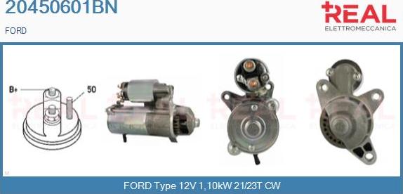 REAL 20450601BN - Starter www.autospares.lv