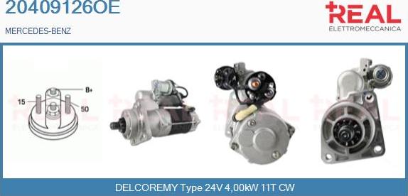 REAL 20409126OE - Стартер www.autospares.lv