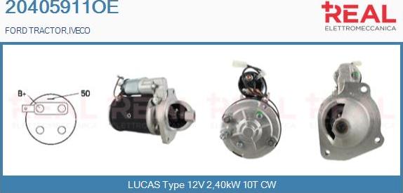 REAL 20405911OE - Starter www.autospares.lv