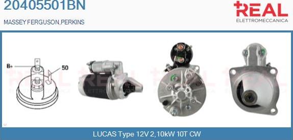 REAL 20405501BN - Стартер www.autospares.lv