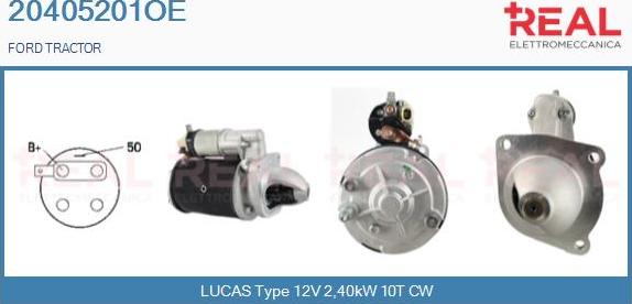 REAL 20405201OE - Starter www.autospares.lv