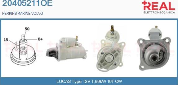 REAL 20405211OE - Starter www.autospares.lv