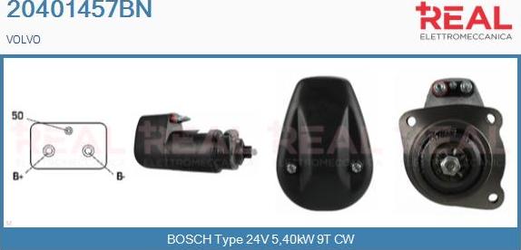 REAL 20401457BN - Starter www.autospares.lv