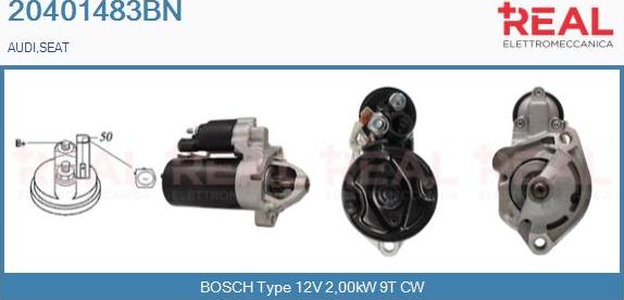 REAL 20401483BN - Starter www.autospares.lv