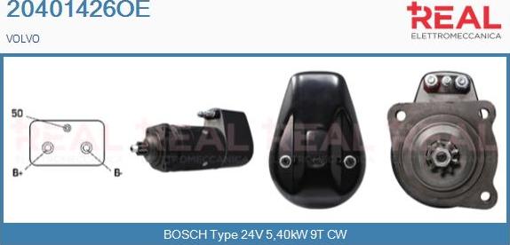 REAL 20401426OE - Starter www.autospares.lv