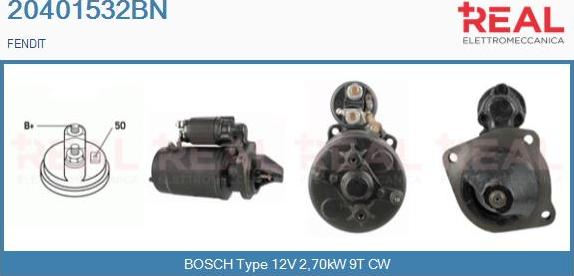 REAL 20401532BN - Starter www.autospares.lv