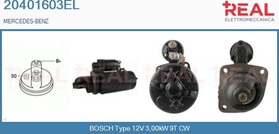 REAL 20401603EL - Стартер www.autospares.lv