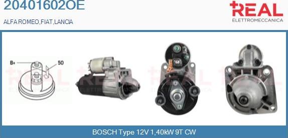 REAL 20401602OE - Starter www.autospares.lv