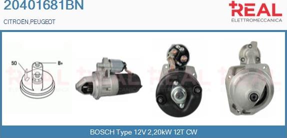 REAL 20401681BN - Starter www.autospares.lv