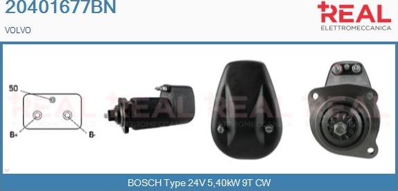 REAL 20401677BN - Starter www.autospares.lv