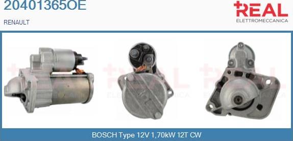 REAL 20401365OE - Starter www.autospares.lv