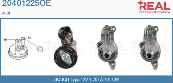 REAL 20401225OE - Стартер www.autospares.lv