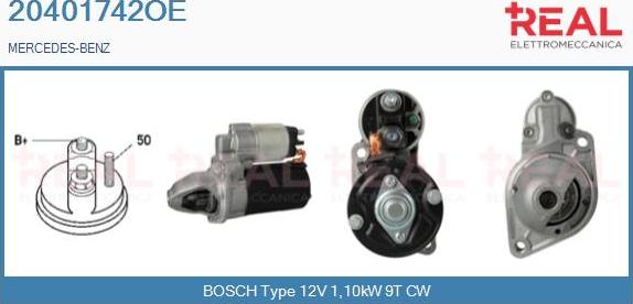 REAL 20401742OE - Стартер www.autospares.lv