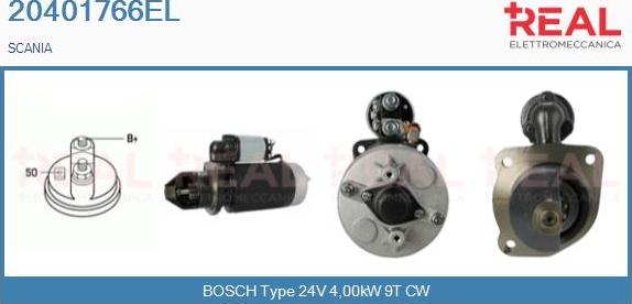 REAL 20401766EL - Стартер www.autospares.lv