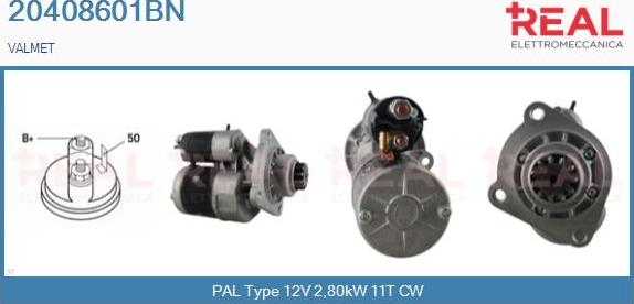 REAL 20408601BN - Starter www.autospares.lv