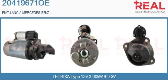 REAL 20419671OE - Стартер www.autospares.lv