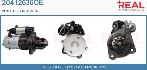 REAL 20412636OE - Стартер www.autospares.lv